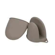 Silipot 矽膠廚房烤箱手套兩隻手套裝, 灰褐色, 1雙