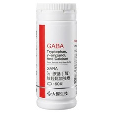 大醫生技 GABA y-胺基丁酸 放輕鬆加強版, 60顆, 1罐