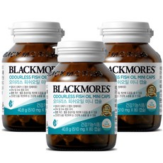 BLACKMORES 澳佳寶 無腥味濃縮魚油迷你膠囊, 80顆, 3罐