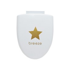 BREEZE印花緩降馬桶蓋, 白色, 1組