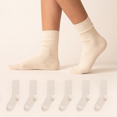 스톰엠파이어 여성용 크루 골지 양말 3켤레 세트