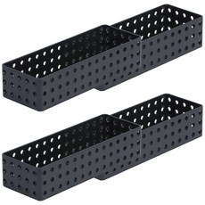 리템 S&S 수납 정리함 대 1/2, 블랙, 4개