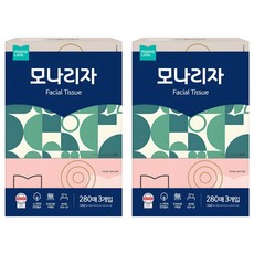 모나리자 천연펄프 미용티슈 2겹, 280매, 6개