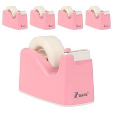 잘잘리오 어린이 테이프 디스펜서 자동 안전 커터기 레인보우 미니, 02 핑크, 5개