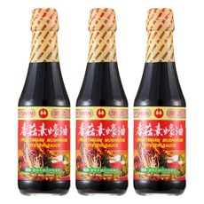 萬家香 香菇素蠔油, 玻璃瓶包裝, 嚴選台灣埔里香菇研磨粉, 純釀造工藝, 不添加化學醬油、焦糖色素、味精, 360g, 3瓶