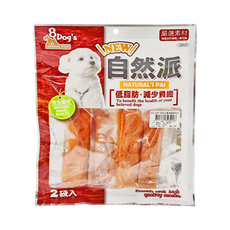 8 Dog's 自然派 香烤肉片 犬用 小, 雞胸, 140g, 1袋