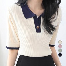 Zenith 女款 Sully 翻領短袖針織衫 n1702