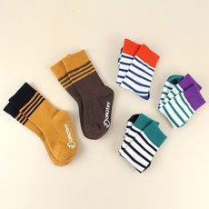 cocoB Dorothy 孩童羅紋線條長襪 5雙