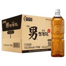광동진한헛개차 무라벨 그린, 1.5L, 12개