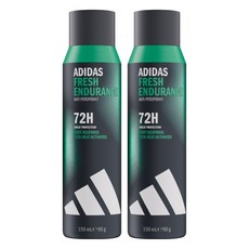 adidas 愛迪達 男用制汗爽身噴霧 清爽長效, 2瓶, 150ml