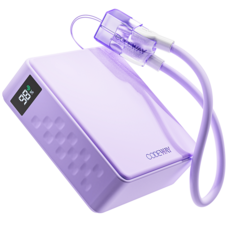 코드웨이 미니 고속충전 보조배터리 10000mAh + C타입 초고속충전 케이블, 퍼플