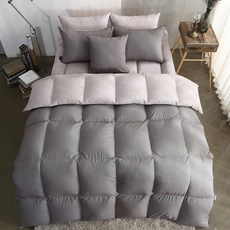 LASELENE 波蘭 80 防蟎彩色鵝絨棉被, 炭灰色