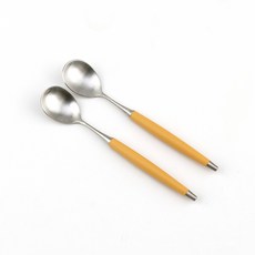 보겐 국내생산 르비앙 샤틴 커트러리 티스푼, 머스타드, 2개 머스타드, 2개