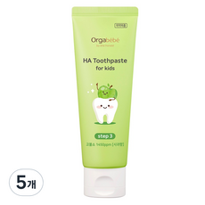 Orgabebe 嬰幼兒用高含氟1450ppm牙膏 蘋果口味, 5個, 100g
