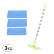 A-Clean Pusher Cleaner 綠色小號25cm+吹紗墊藍色3p套裝, 3組
