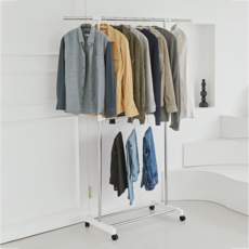 FITISM 不鏽鋼移動式雙層衣架, 混合顏色