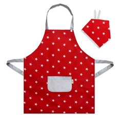 Duppy Kids 鈕扣圍裙 + 頭巾套組 04 星光