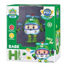 ROI TOYS POLI BABE 4吋變形車 - ROBO CAR POLI 扮演玩具 創意玩具, 赫利 綠色, 1盒