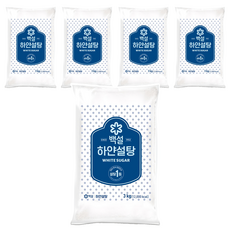 백설 하얀설탕, 3kg, 5개