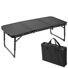 코멧 아웃도어 3폴딩 테이블 + 가방 세트, 블랙