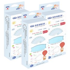 PERFECT 普惠醫工 韓版魚型4D立體兒童醫用口罩 未滅菌 KF94 18 x 7cm, 10片, 3盒, 寶寶藍