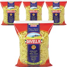 DIVELLA 德威樂 彎管麵, 500g, 4個