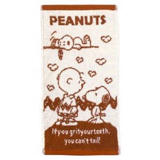 MORINO 摩力諾 SNOOPY撞色緹花童巾 麻吉款 SN203, 可可色, 1條