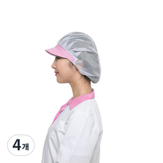 에이치케이마트 조리사 위생모자 전체망사, 핑크, 4개