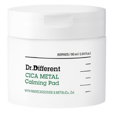 Dr.Different Derma Metal積雪草舒緩爽膚棉 90ml, 60片, 1罐