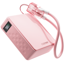 코드웨이 미니 고속충전 보조배터리 10000mAh + C타입 초고속충전 케이블, 핑크
