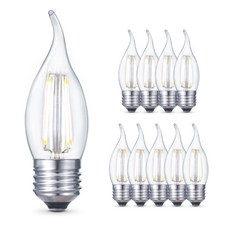 cityo LED燭台燈泡 E26 3W, 白光, 10入