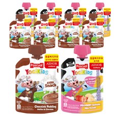 파스쿠알 요기키즈 요거트 80g 2종 x 5p 세트, 초코렛맛, 딸기바나나맛, 1세트
