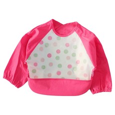 bellemaison 日本千趣會 多功能防水衣, 袖子防水透氣，正前方有完整防水層，適合12~36個月寶寶使用, 桃粉點, 1件