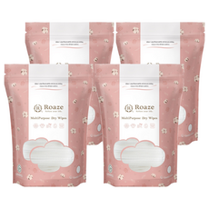 Roaze 柔仕 多功能乾濕兩用巾 舒適款, 白色, 4個