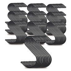 Market Plan 不鏽鋼S型多用途掛鉤 大型, 100個, 黑色