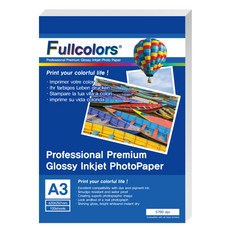 Fullcolors 全彩 噴墨亮面相片紙, A3, 100張