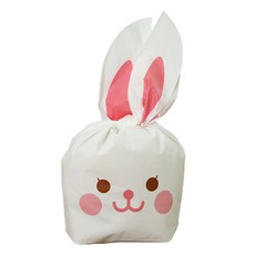 Maket Gamseong 兔子可愛包裝紙 50入, 3個, 粉色微笑兔子