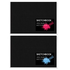 YOUNGART 黑色專家素描本+貼紙 隨機出貨, 4開, 1組