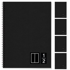 YOUNGART 2格數學練習本, 5入, 黑色