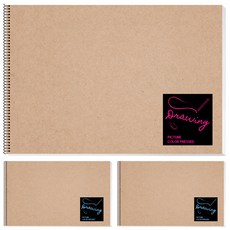 YOUNGART 素描本 3入+貼紙 3入 隨機出貨組, 8開, 15張, 1組