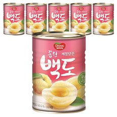 동원 백도 과일통조림, 400g, 6개