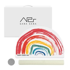 SARASARA 彩虹半圓矽藻土浴墊, 混色, 1組