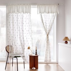 까르데코 플린플라워 프릴 긴창 커튼