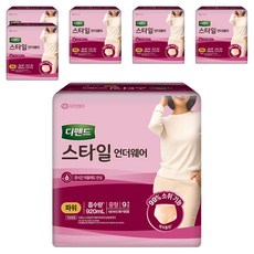 Depend 利清爽 女性用時尚內褲型強力成人紙尿褲, 中型, 9入, 6個