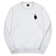 okstar 男女通用迷你Anorak Brodog刺繡特殊雙面棉大學T