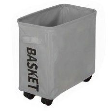 妃妃嚴選 桌下帶輪置物籃 迷你款-淺灰色 牛津布+金屬支架, 淺灰色, 1個