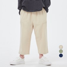 롤리트리 아동용 주름 배기 8부 면 바지