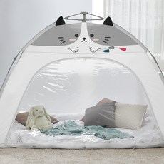 dashop Premium Cozy 透明窗自動加熱帳篷貓流蘇 3 人用