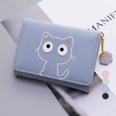 HANNAL RIBON 貓咪3折短夾