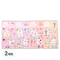 泰坦造型貼紙4件組, 水晶, 2套